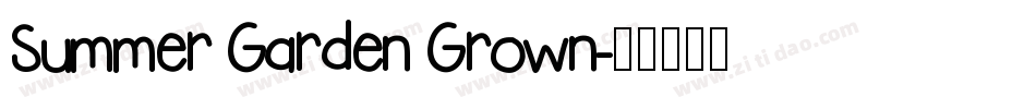 Summer Garden Grown字体转换